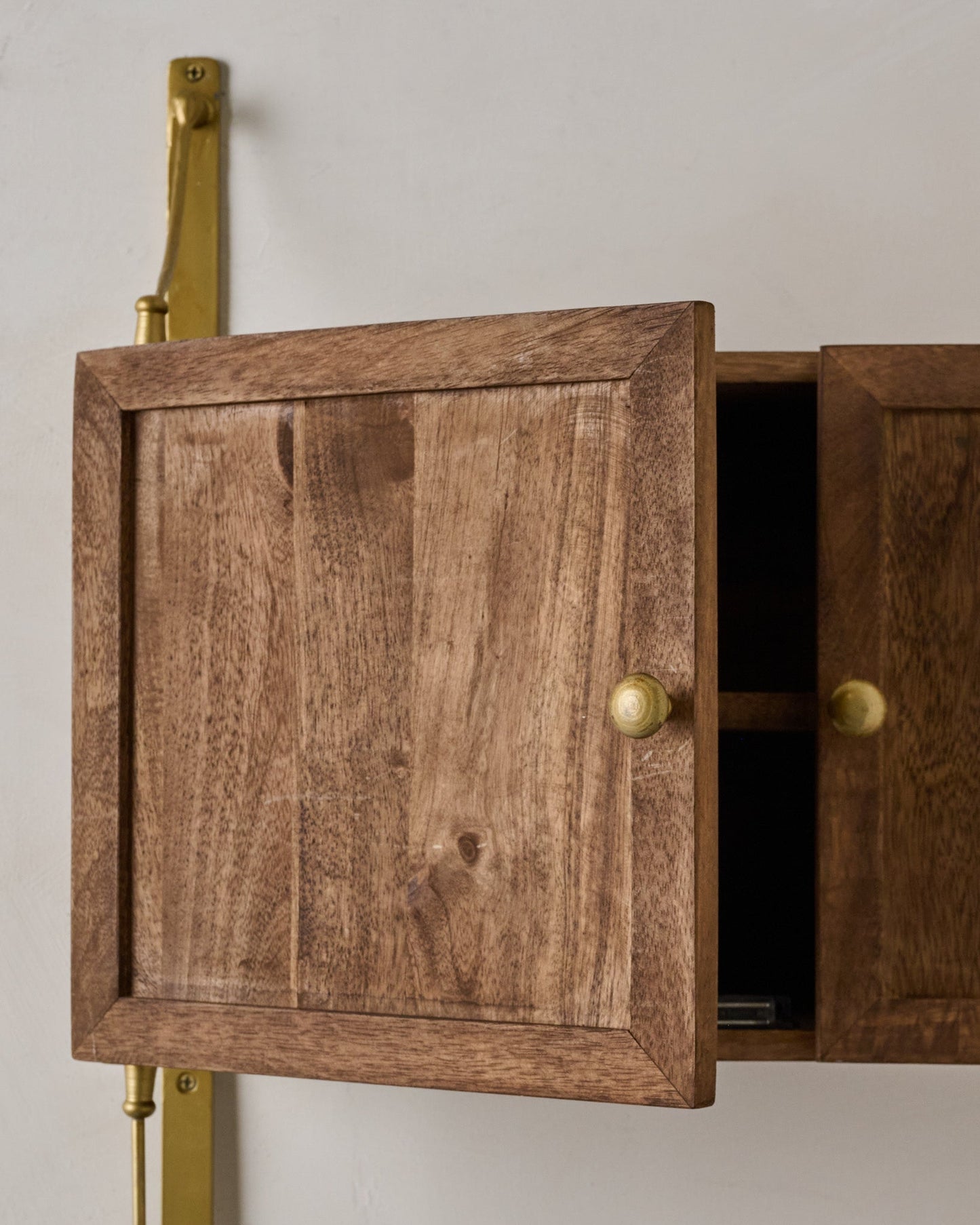 Parker Brass and Wood Cabinet