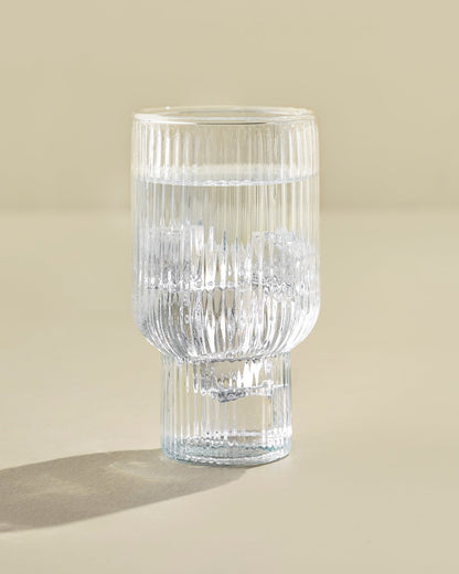 Atlas Ribbed Stacking Glass Tumbler