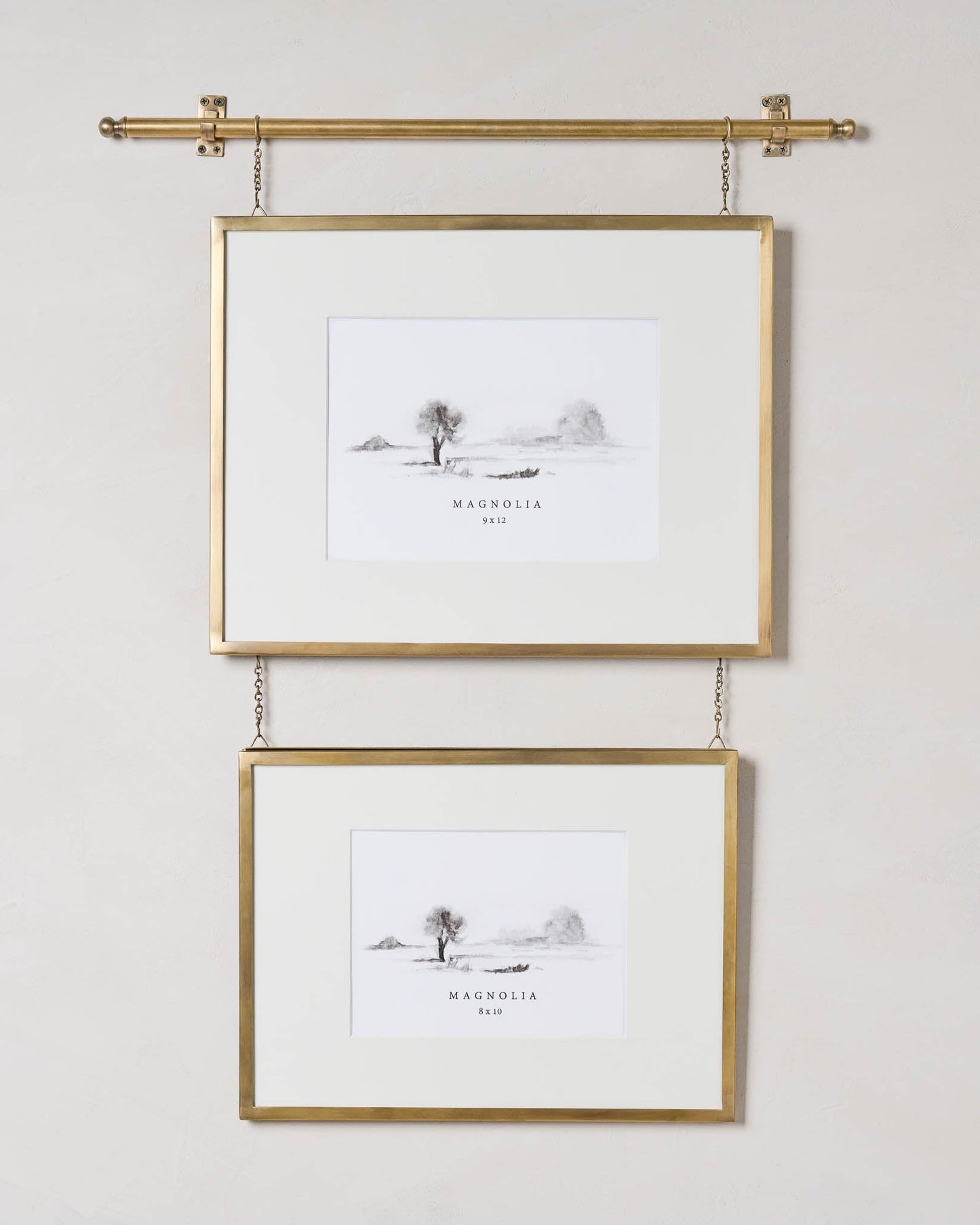 Colleen Brass Rail Double Picture Frame