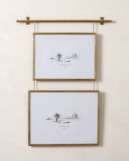 Colleen Brass Rail Double Picture Frame