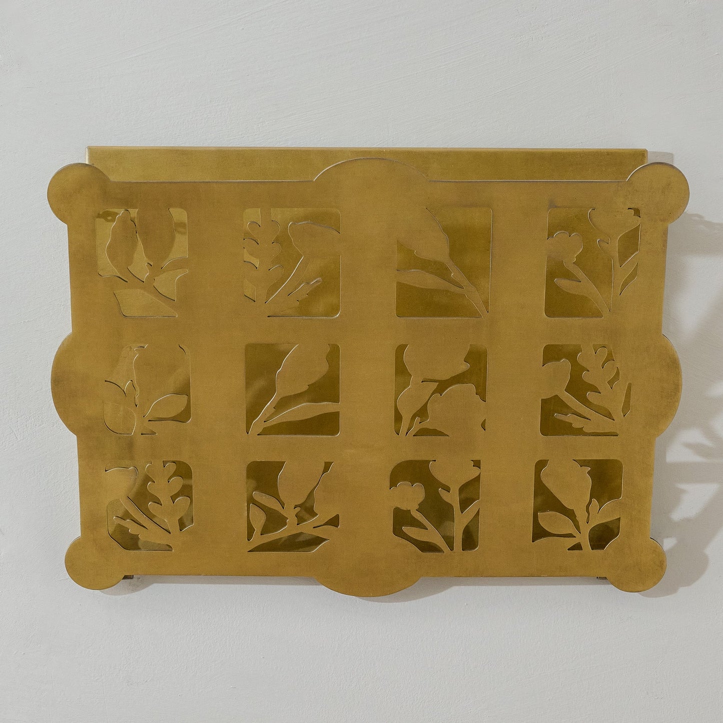 Shadow Floral Brass Wall Pocket