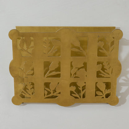 Shadow Floral Brass Wall Pocket