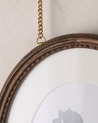 Colleen Wood and Brass Rail Multi Picture Frame