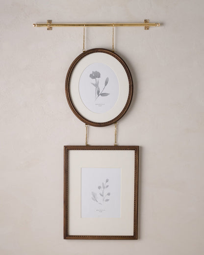 Colleen Wood and Brass Rail Multi Picture Frame