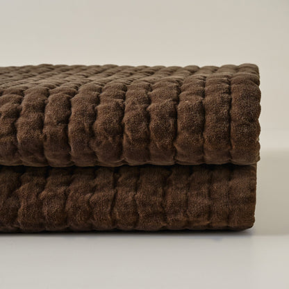 Cedar Audrey Velvet Block Print Quilt + Sham Set (King)