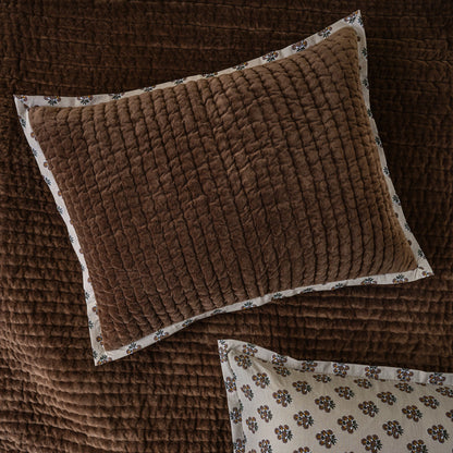 Cedar Audrey Velvet Block Print Quilt + Sham Set (King)