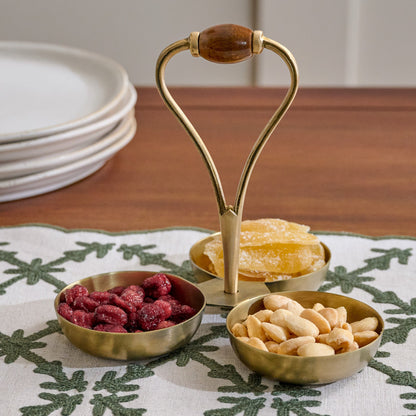 Antique Brass Mini Snack Bowl Server