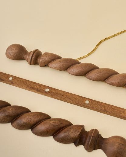 Turned Wood Poster Hanger Kit
