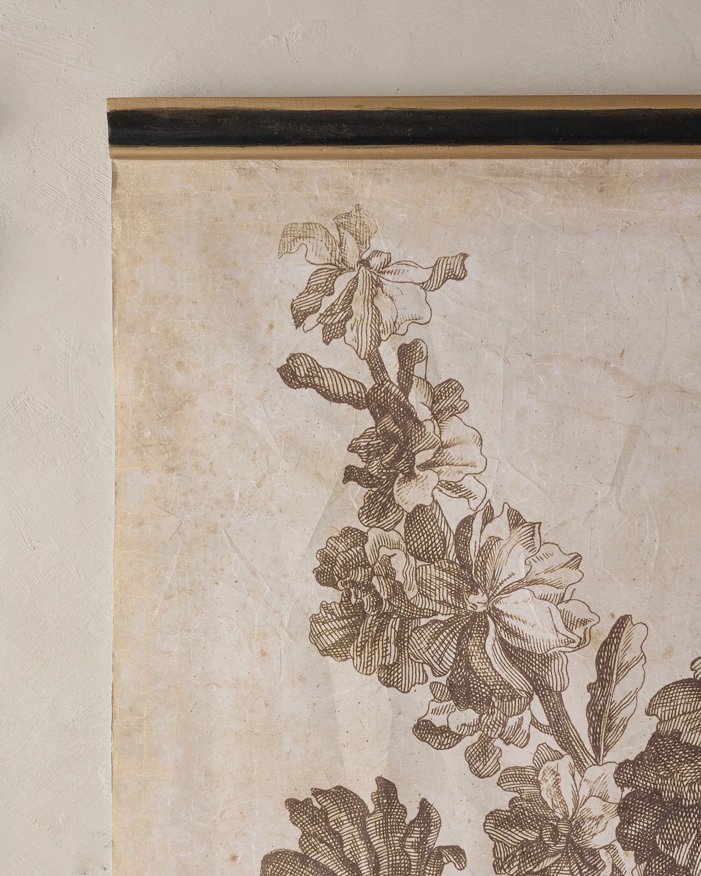 Set of II Vintage Floral Sketch Tapestry